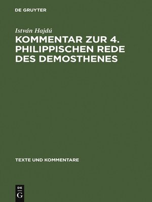 cover image of Kommentar zur 4. Philippischen Rede des Demosthenes